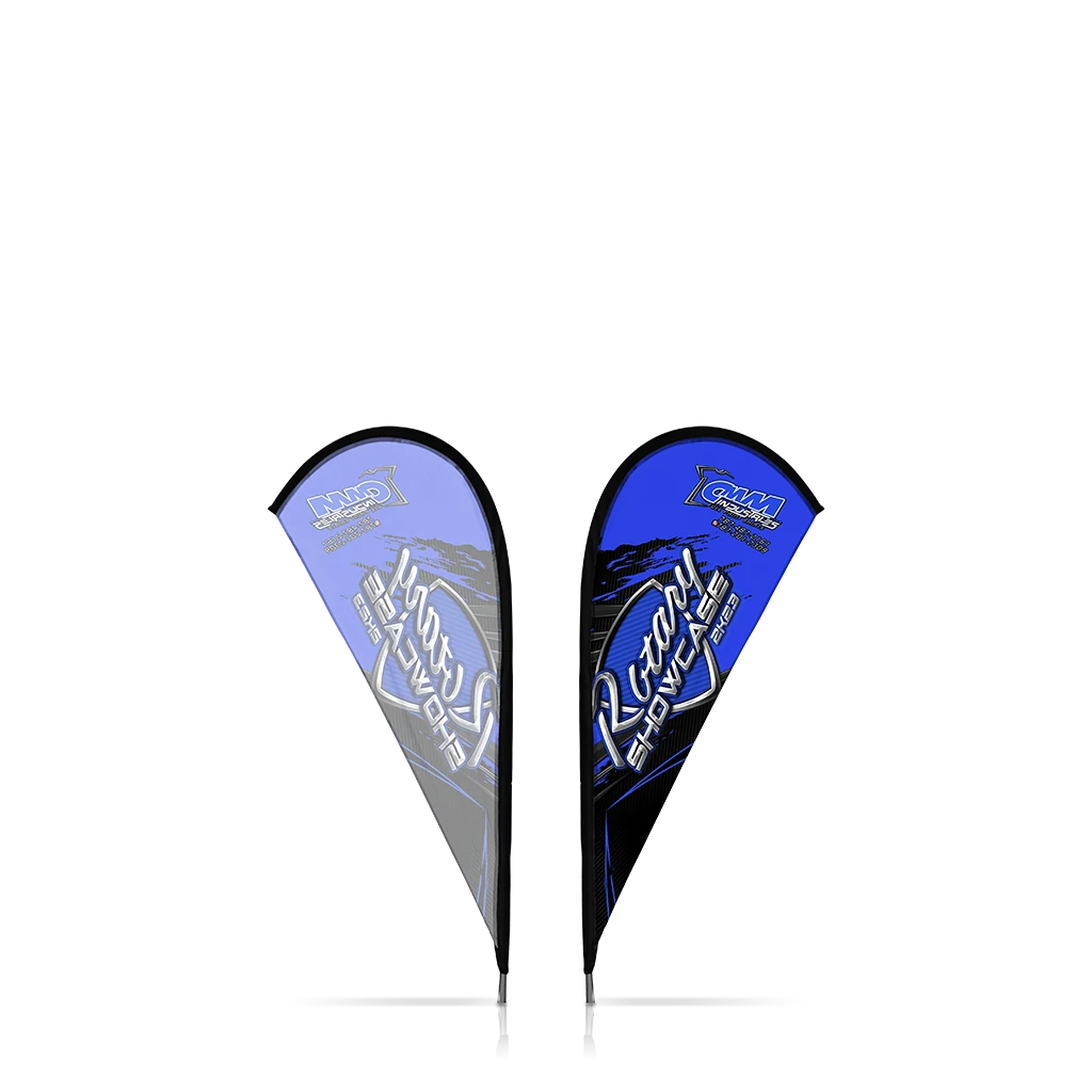 S-size purple and black raindrop flag, single-sided printing