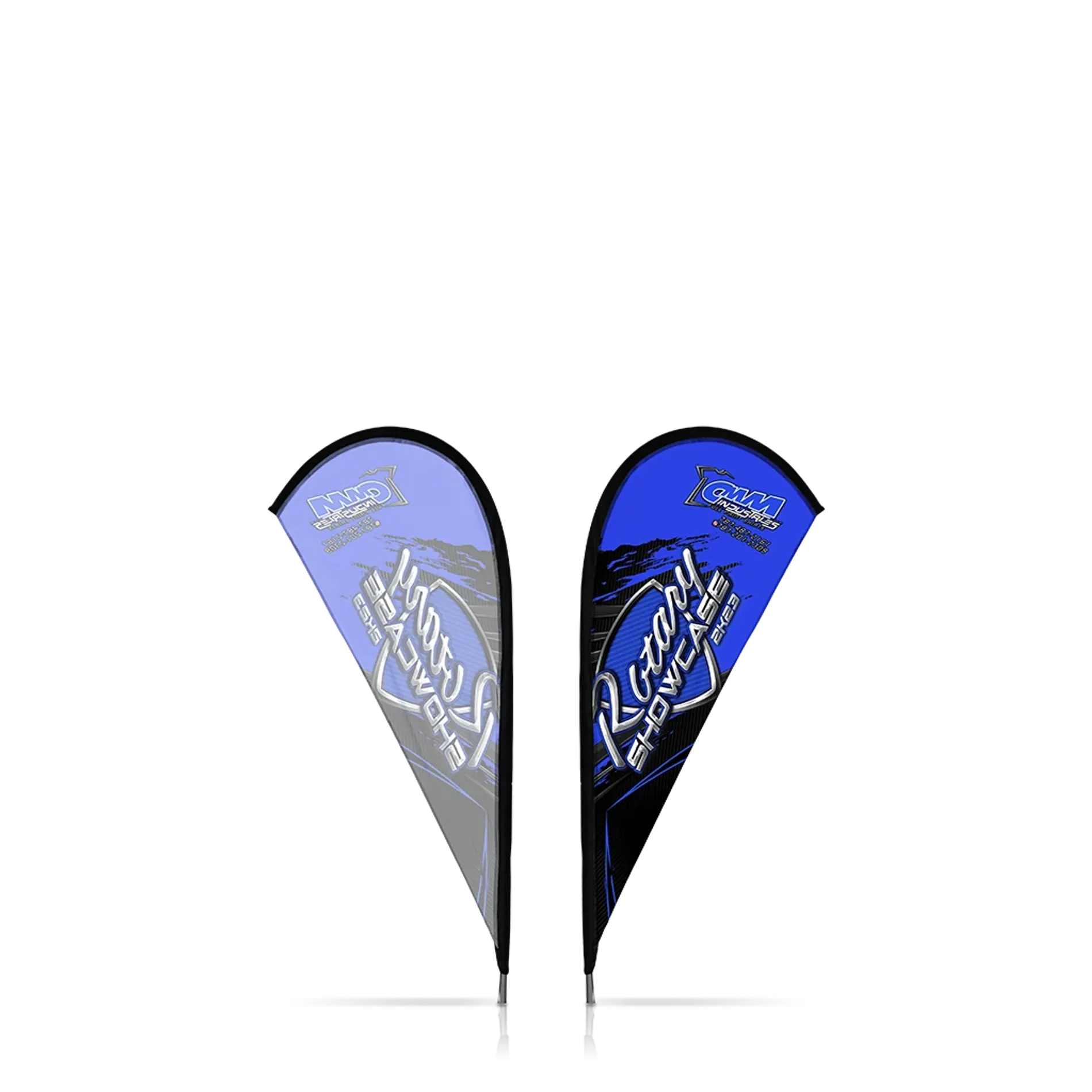 S-size purple and black raindrop flag, single-sided printing