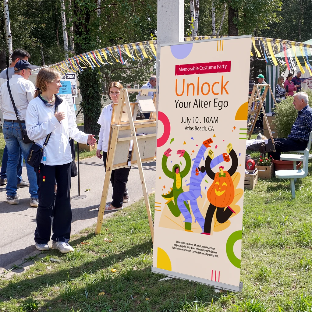 Retractable banner for outdoor display