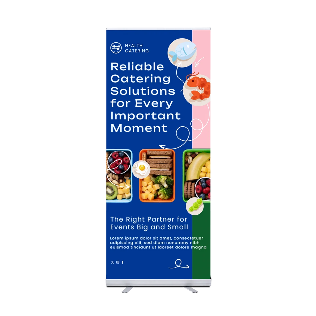 Front View of Retractable Banner