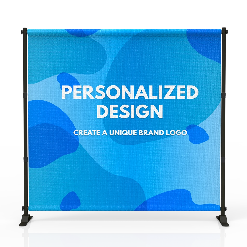 8FT Step and Repeat Backdrop Front View