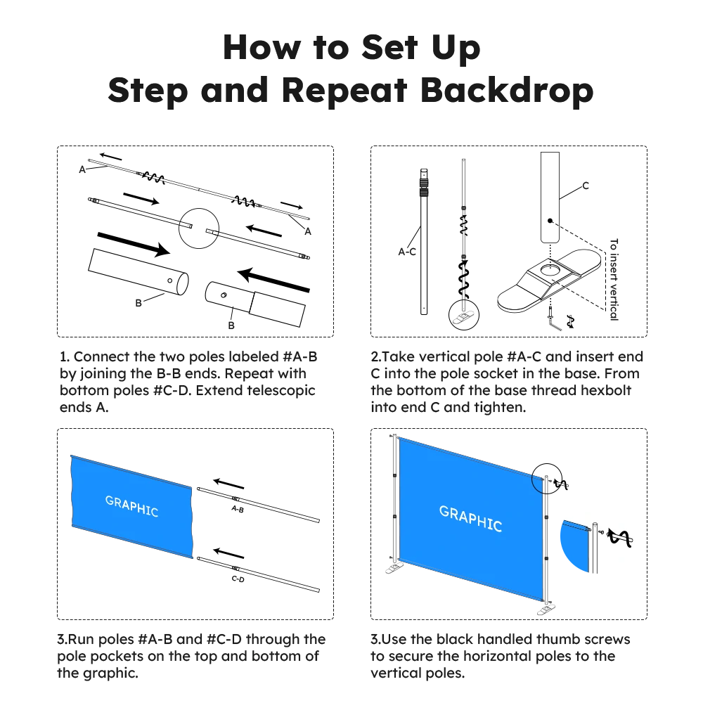 Step and Repeat Backdrop Setup Guide