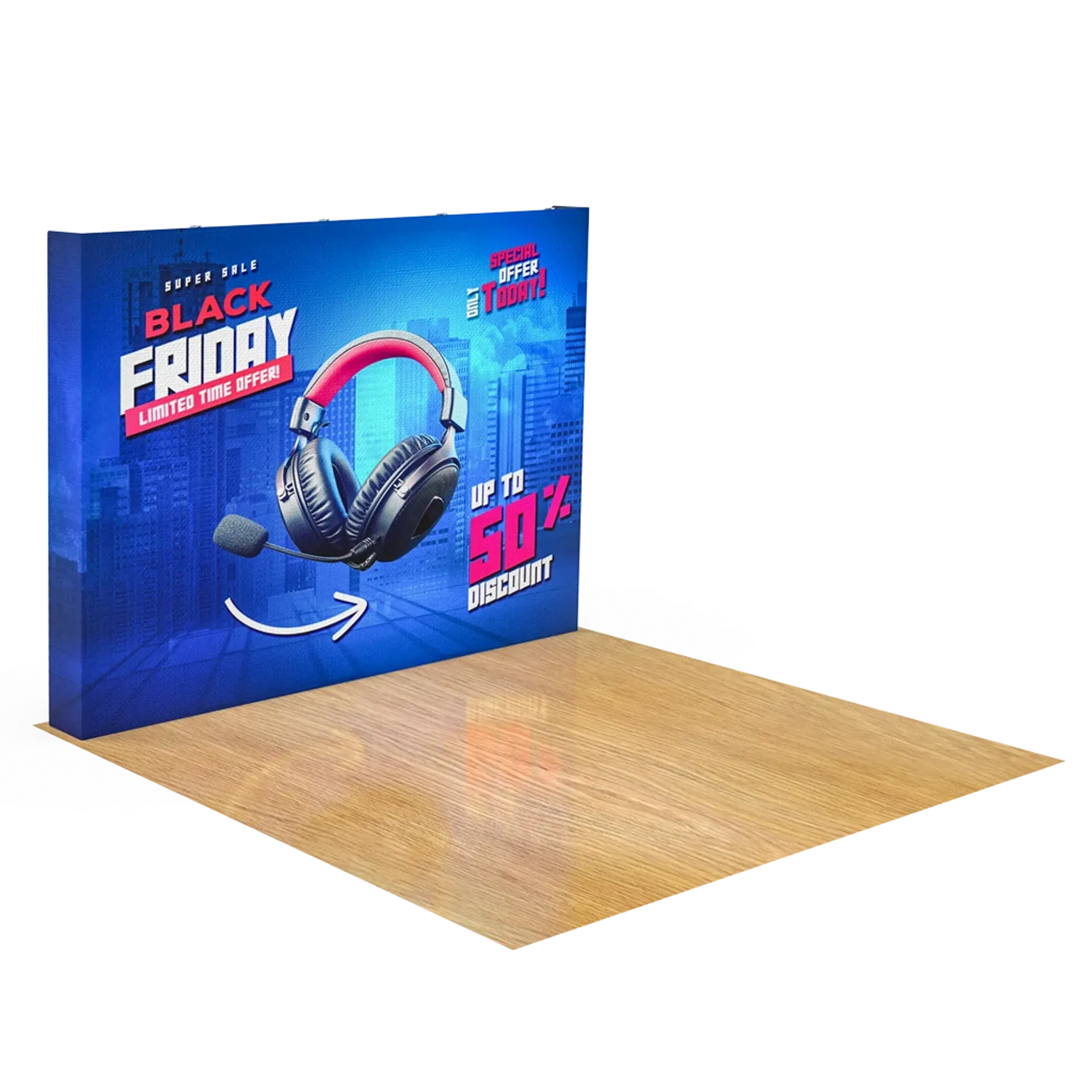 10FT-Straight Pop Up Display