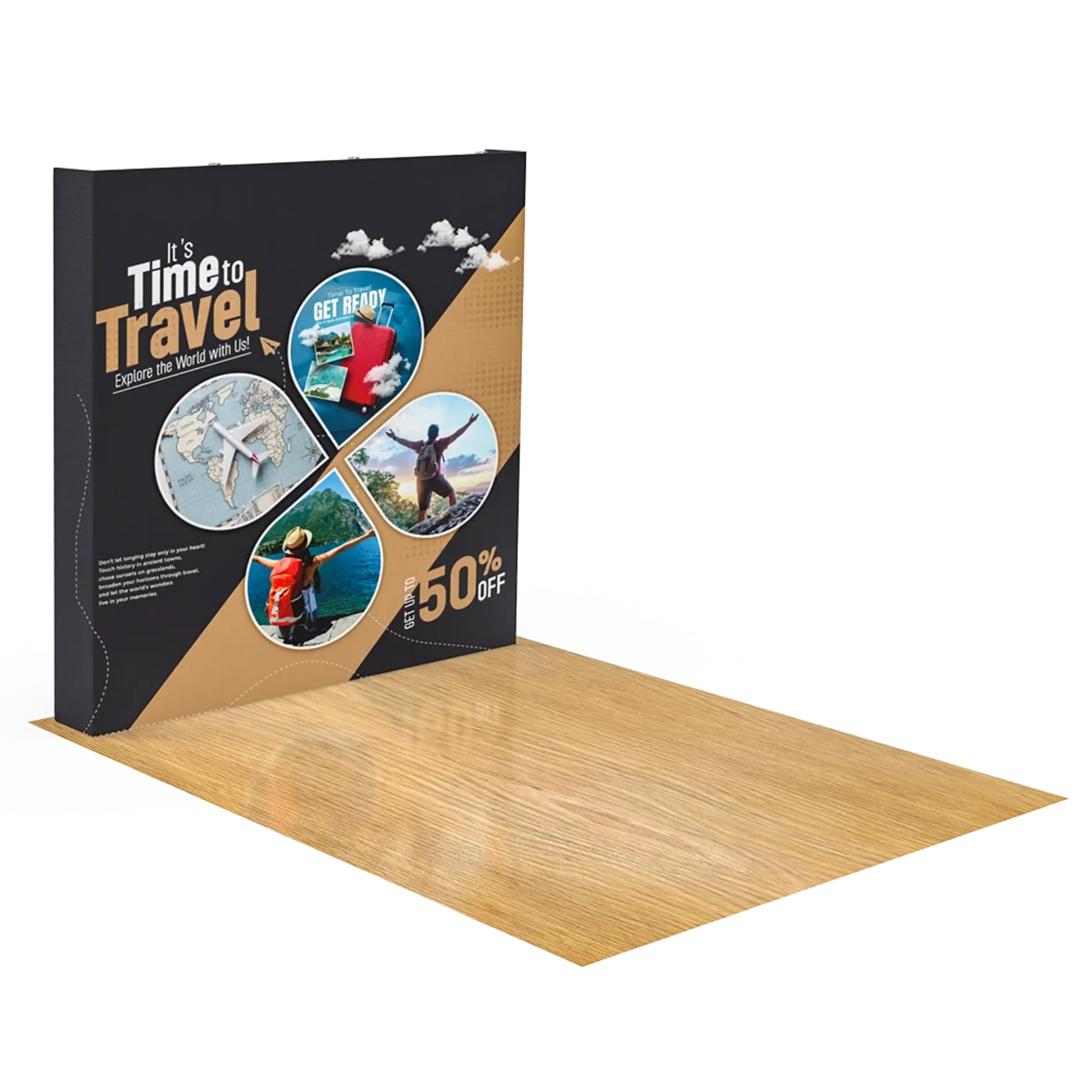 8FT Straight Pop Up Display