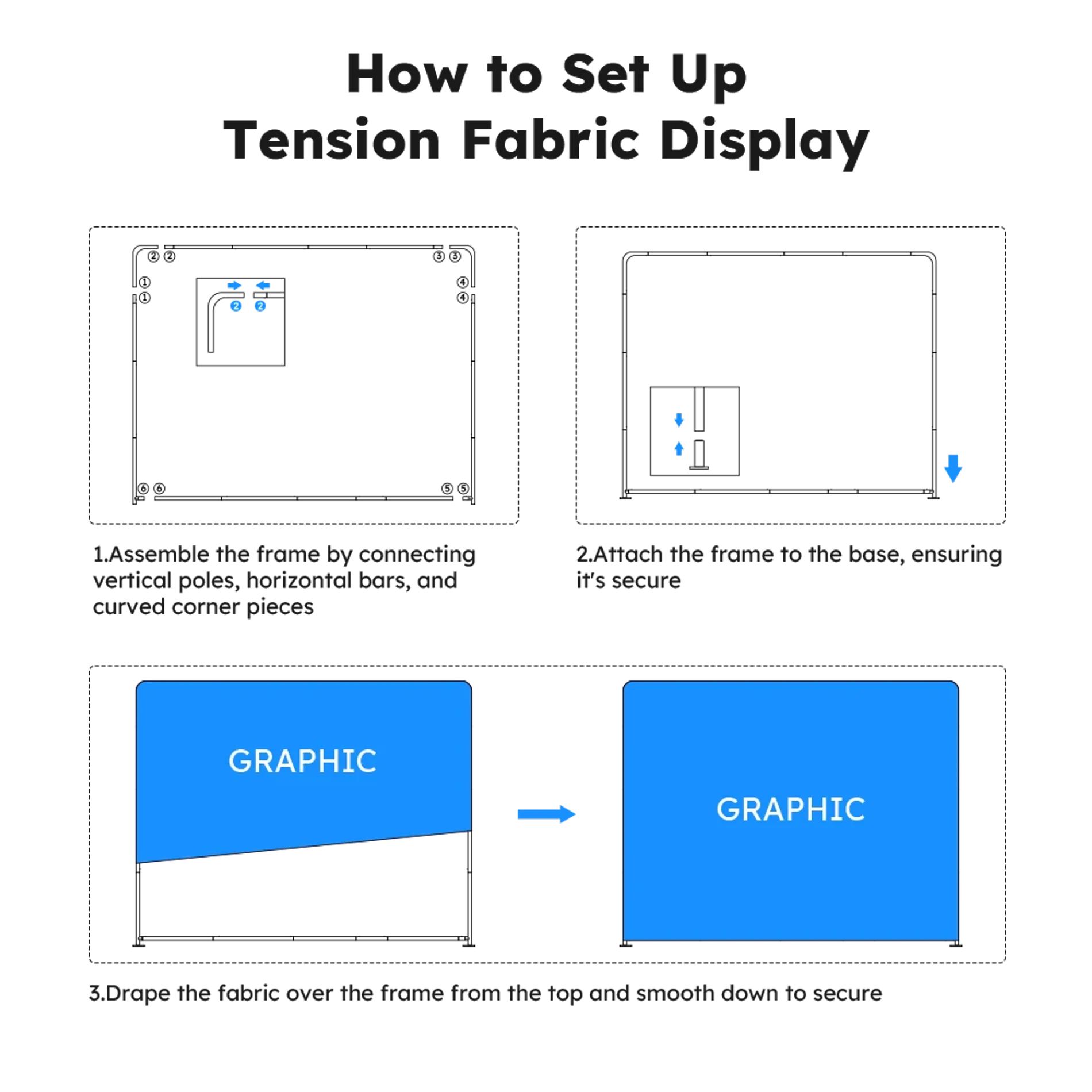 Straight Tension Fabric Display Setup Guide
