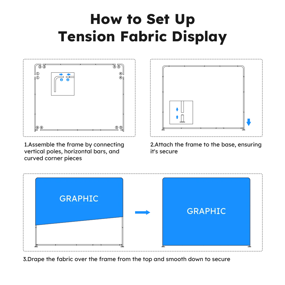 Straight Tension Fabric Display Setup Guide