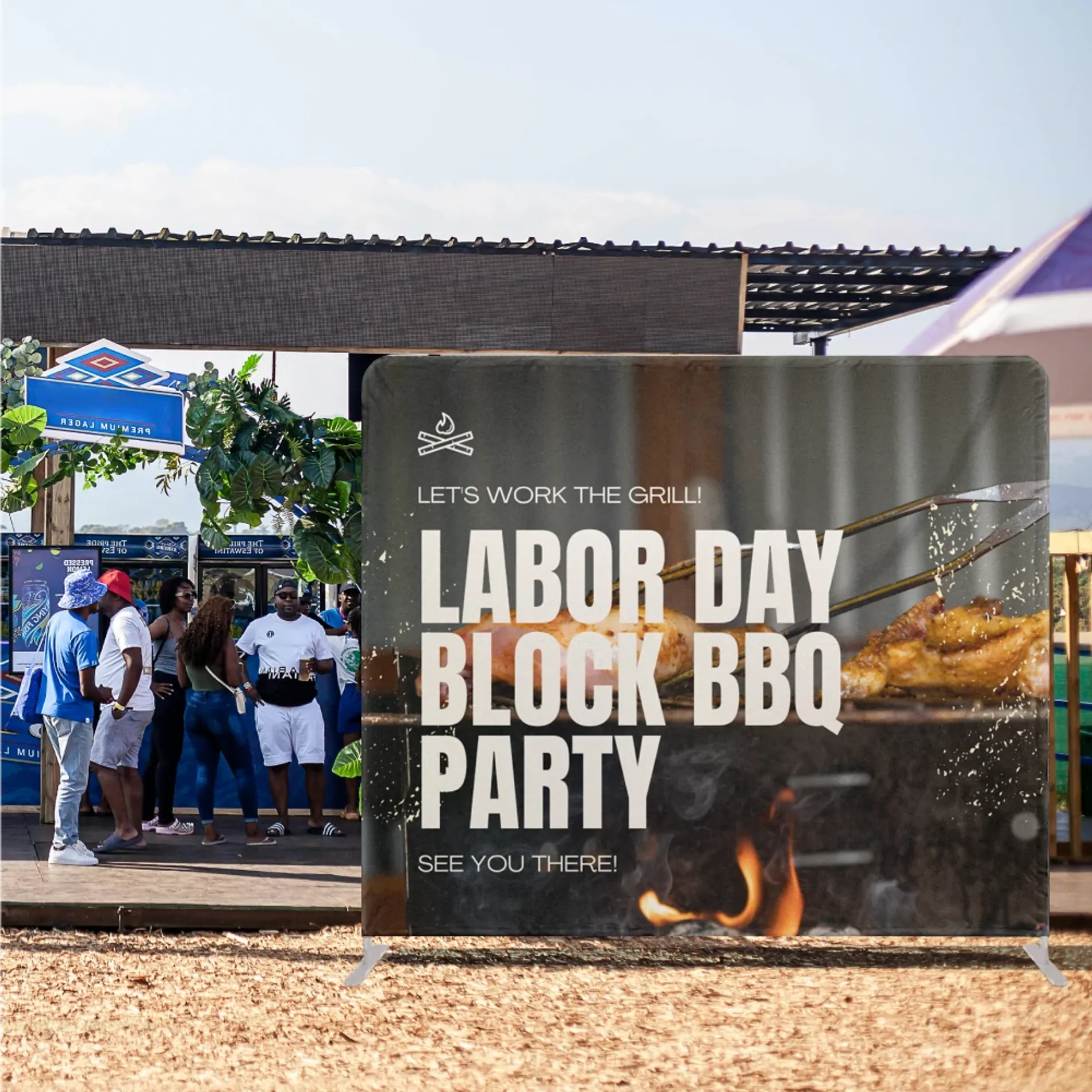 8FT Straight Tension Fabric Display Scenarios