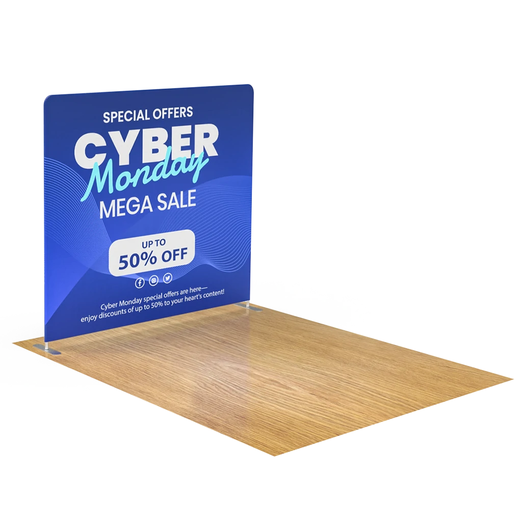 8FT Straight Tension Fabric Display