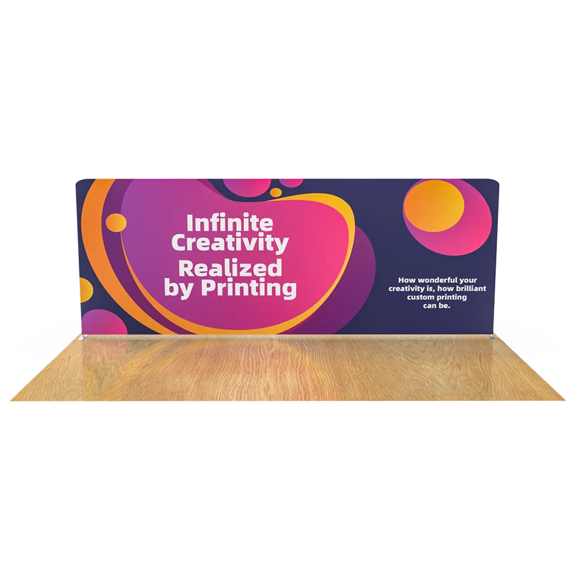 20FT Straight Tension Fabric Display Front View