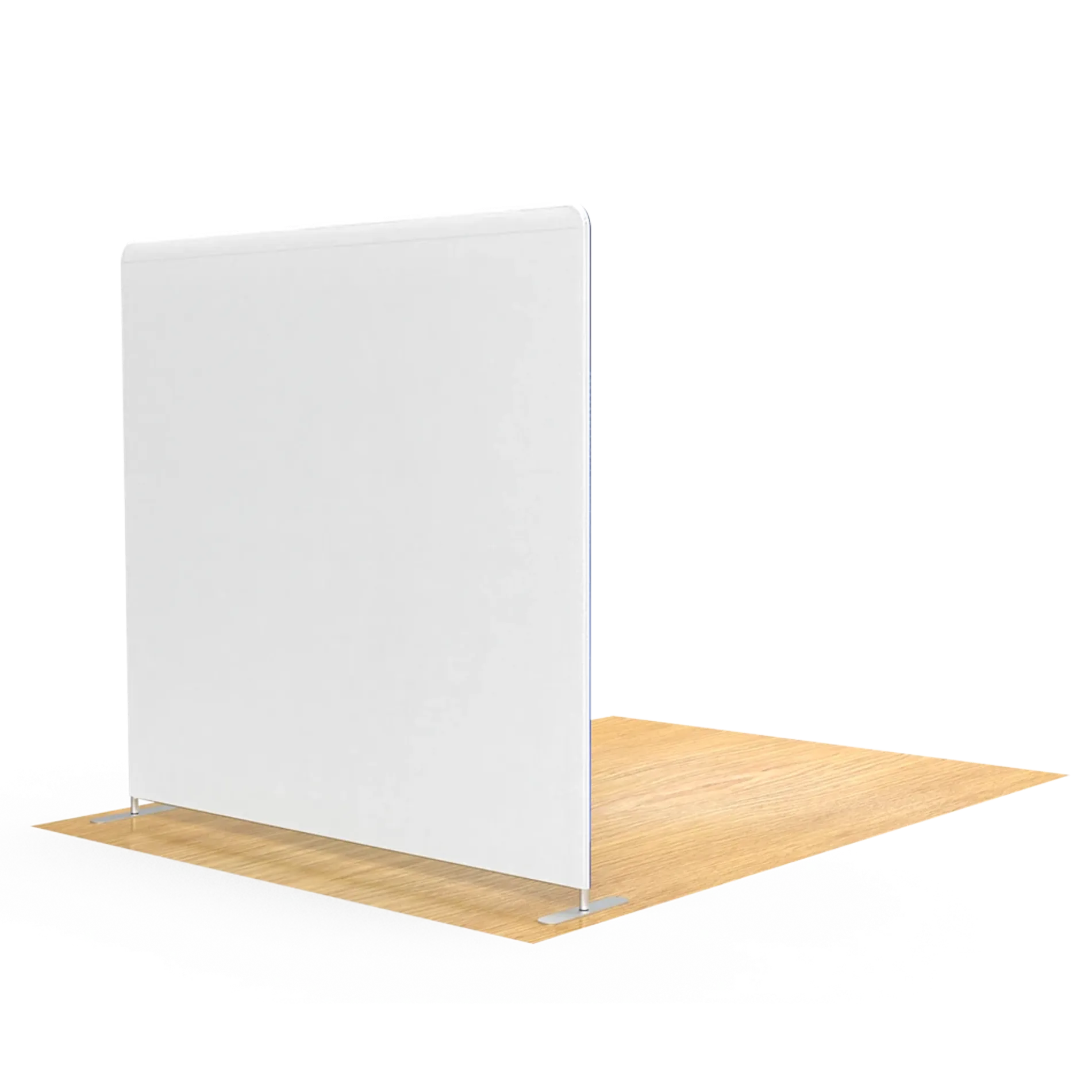 8FT Straight Tension Fabric Display White Backside View