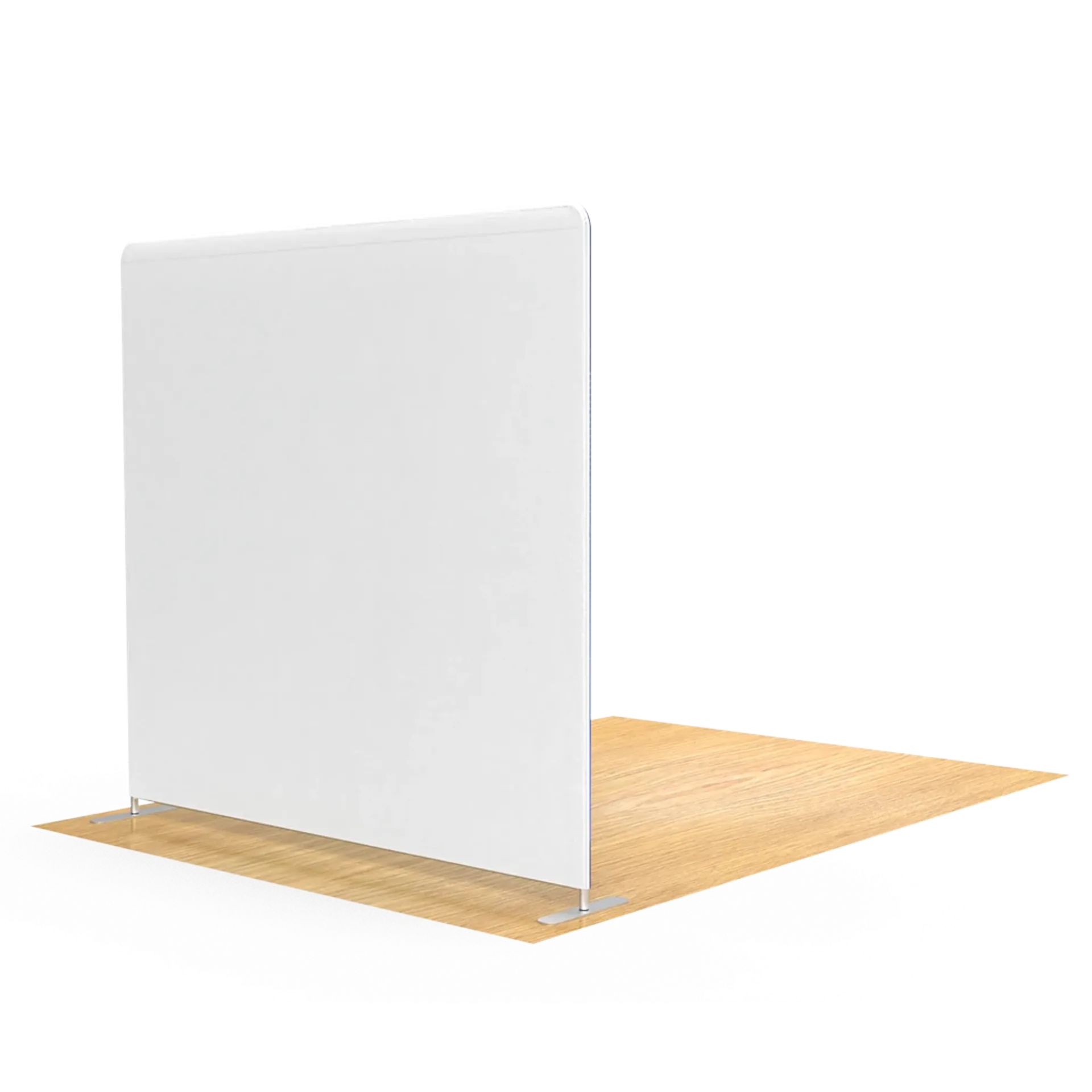 8FT Straight Tension Fabric Display White Backside View