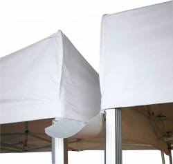 White Heavy-duty PVC Canopy Tent Rain Gutter