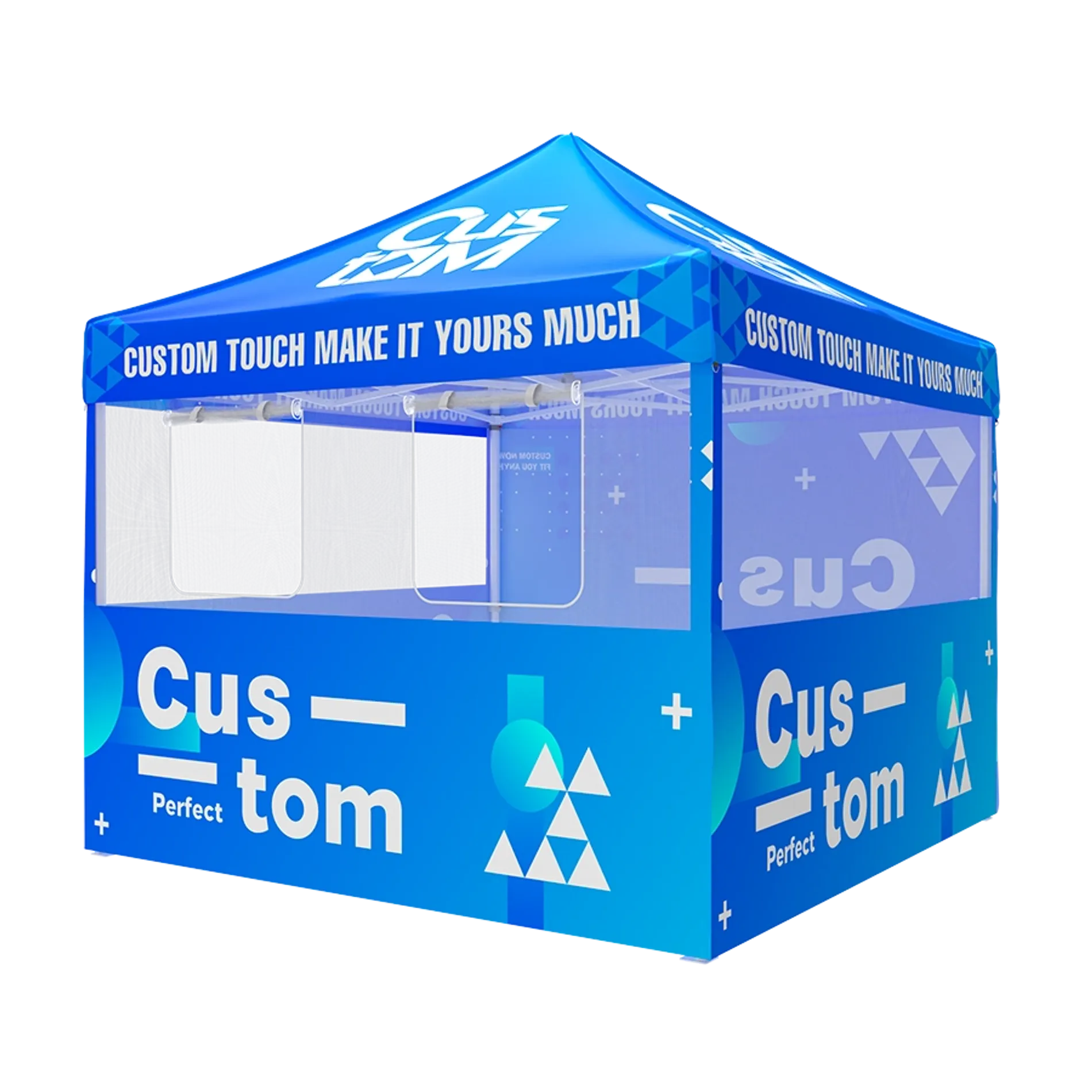 Custom Canopy Tent with Complex Mesh Sidewall