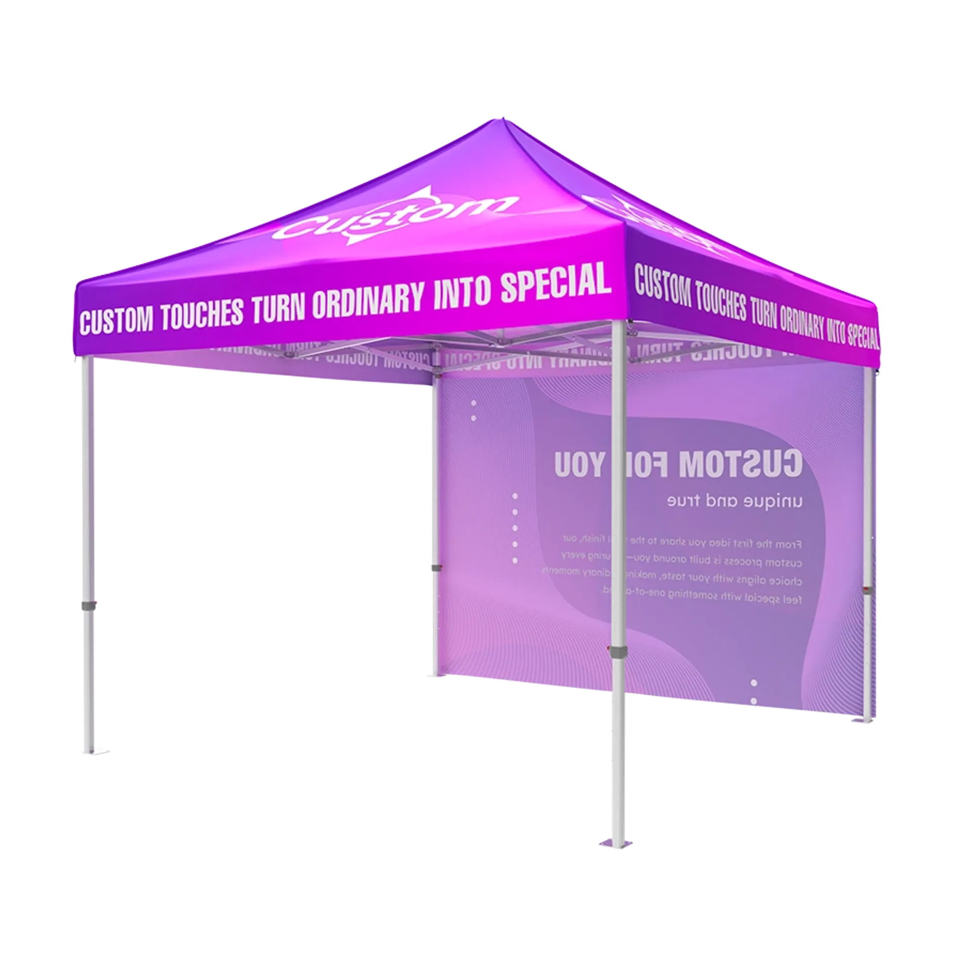 Custom Canopy Tent with Full Back Sidewall