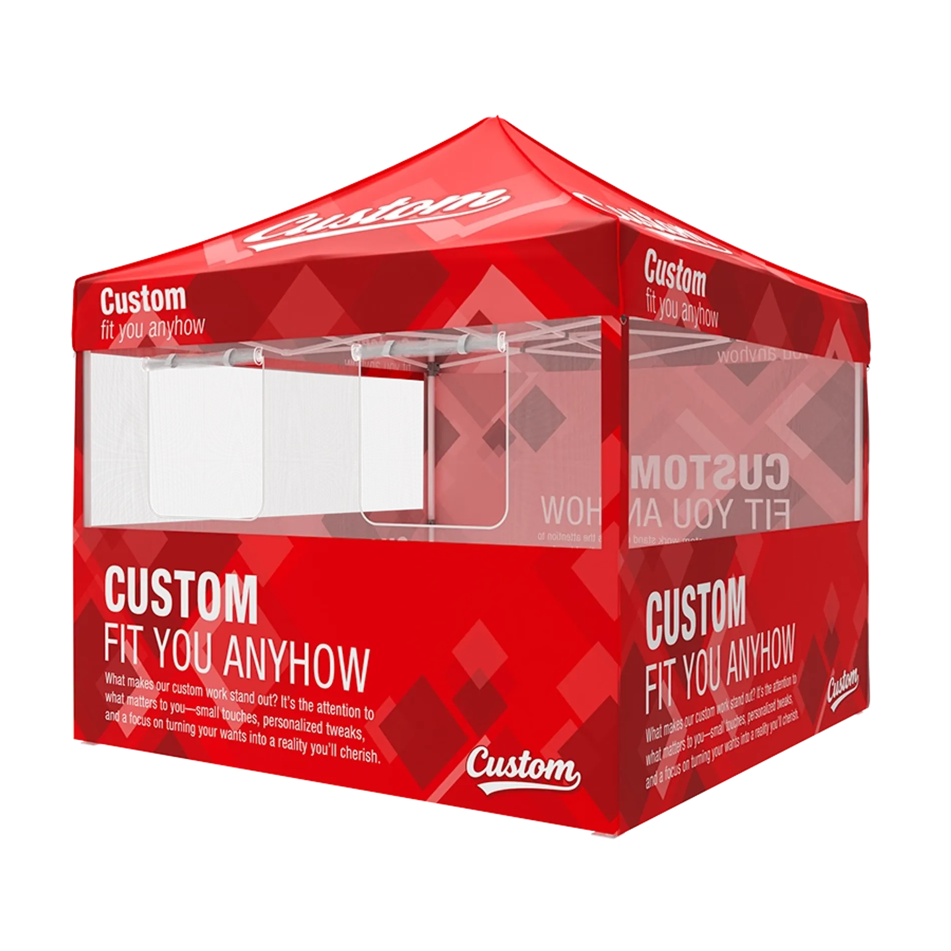 Custom Canopy Tent with Complex Mesh Sidewall