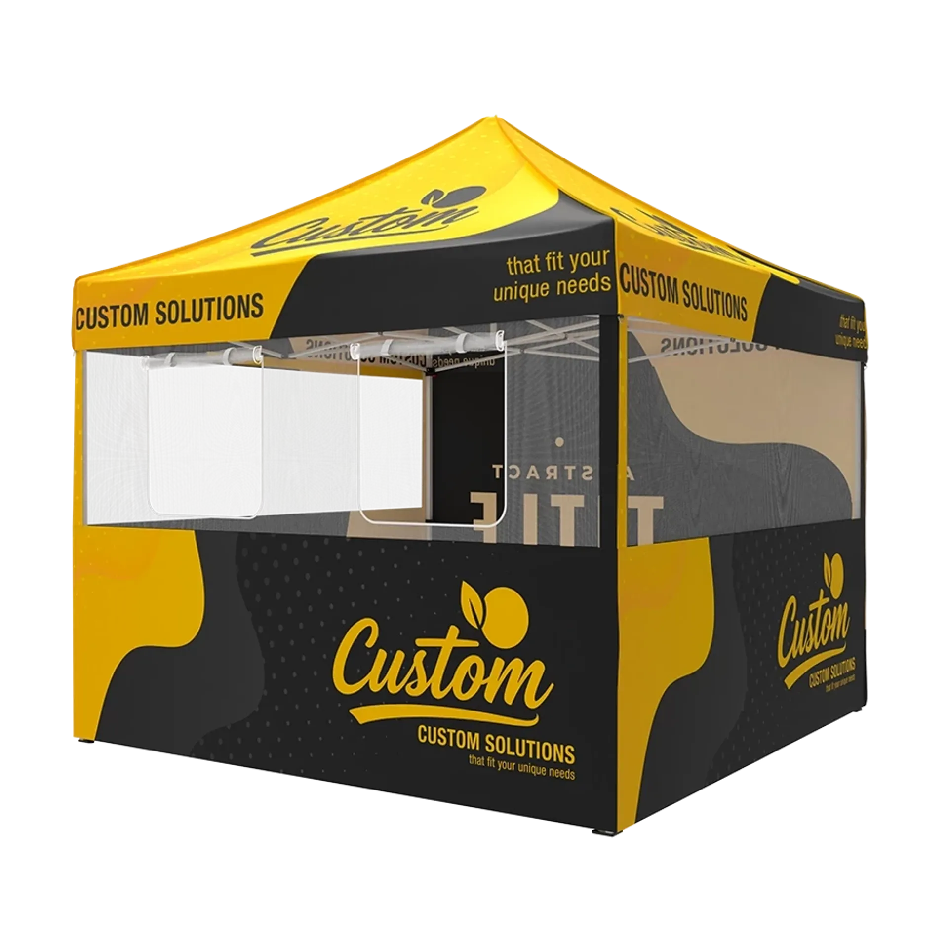 Custom Canopy Tent with Complex Mesh Sidewall