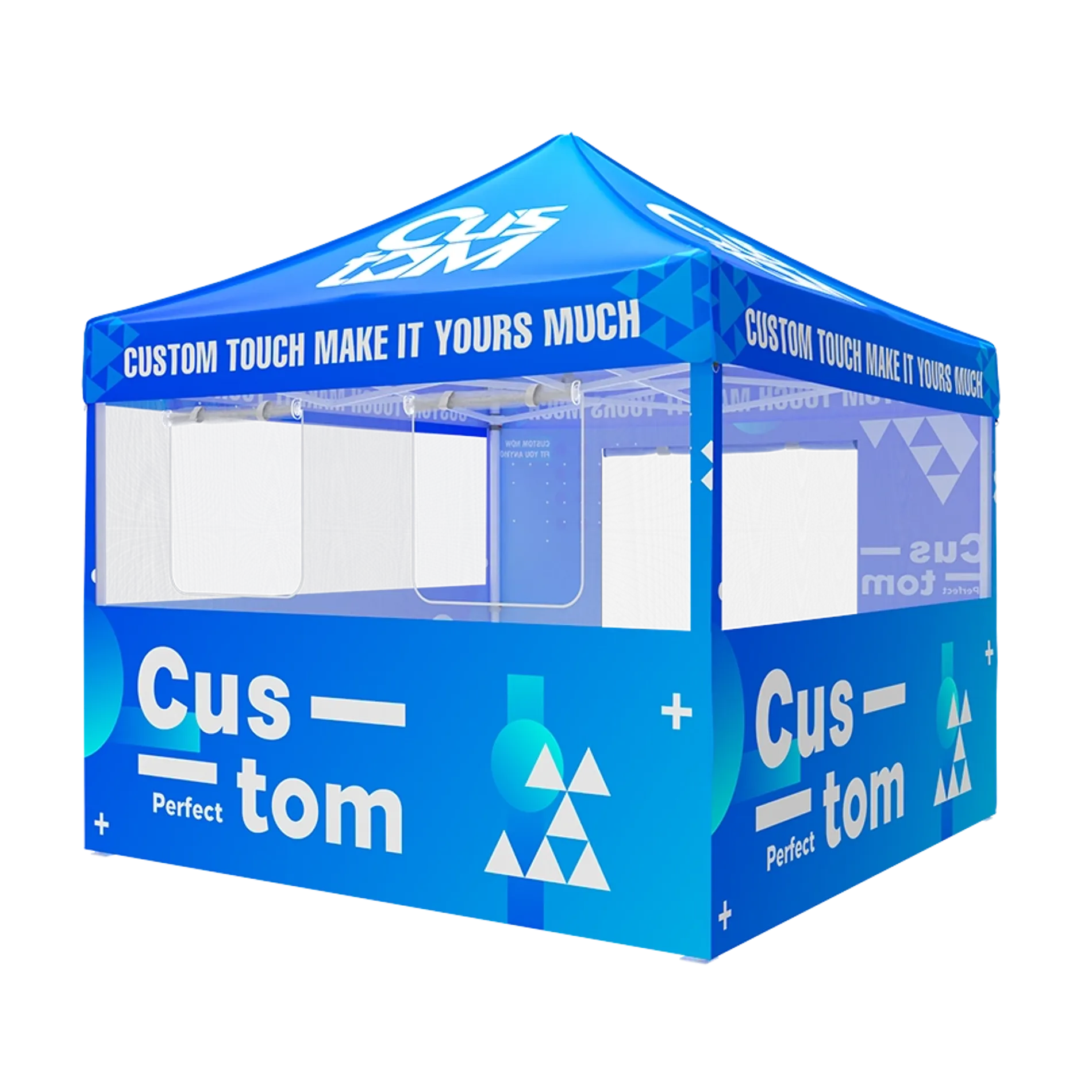 Custom Canopy Tent with Complex Rollup Sidewall