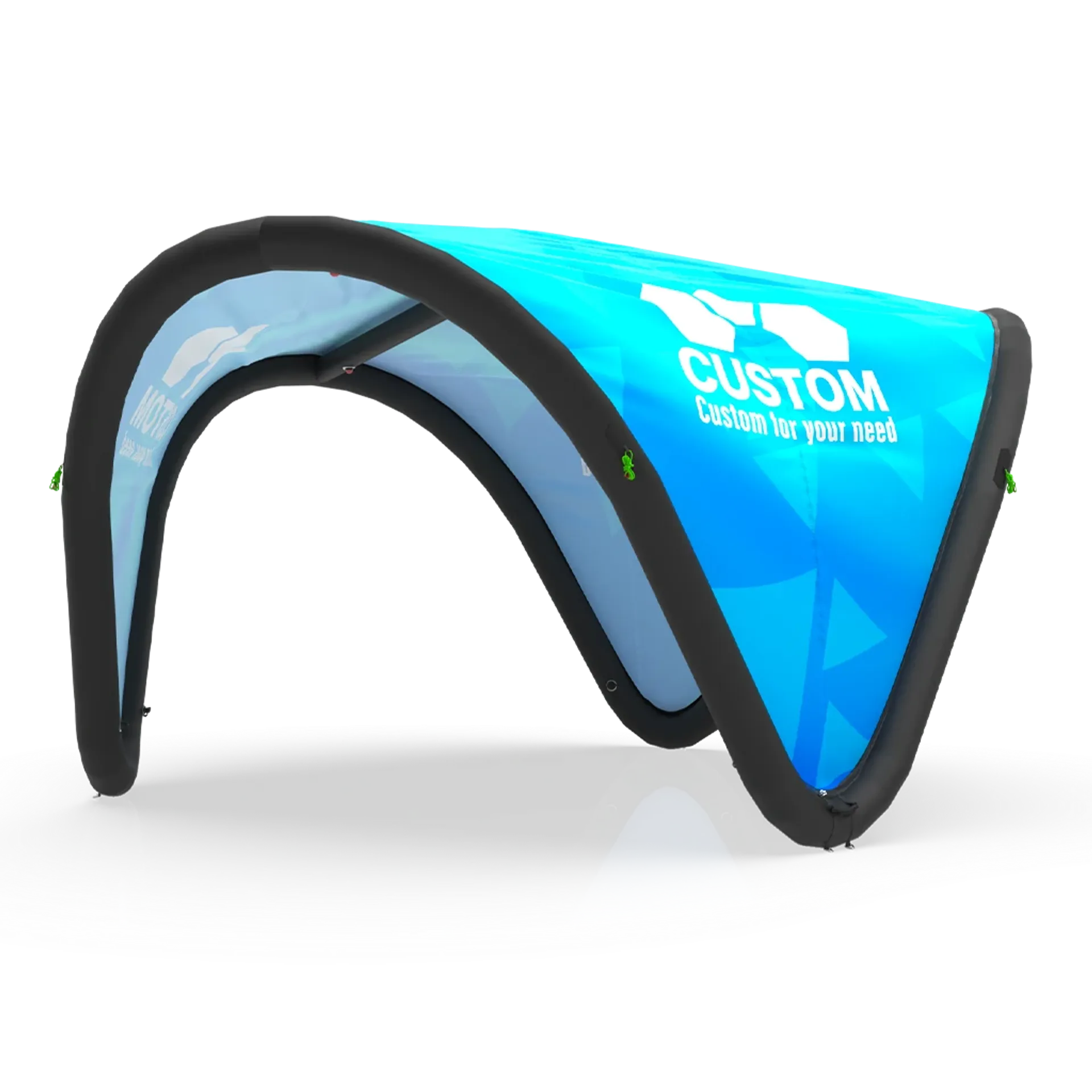 10x10 Custom Printed Inflatable Triangle Tent with Black Frame