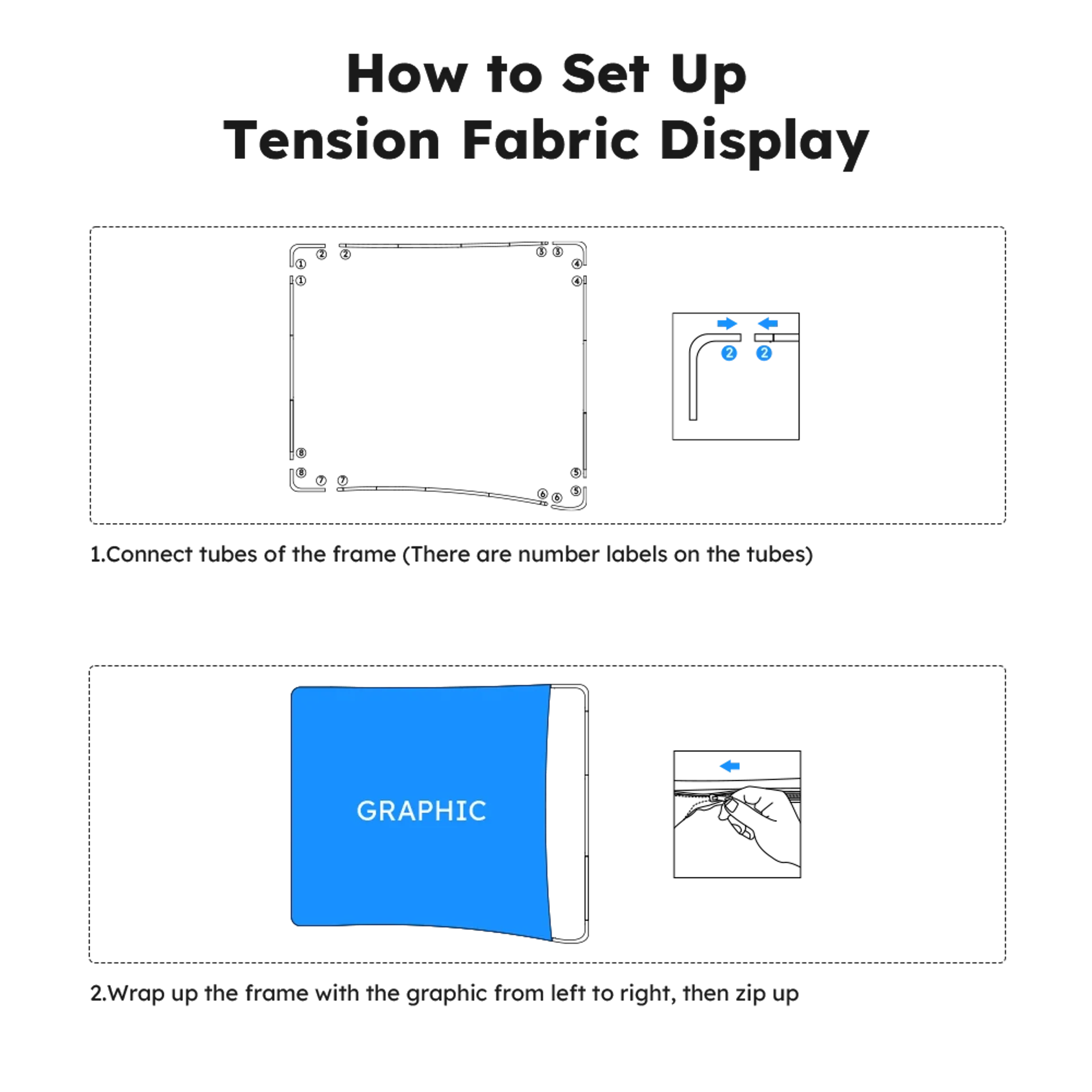 Curved Tension Fabric Display Setup Guide