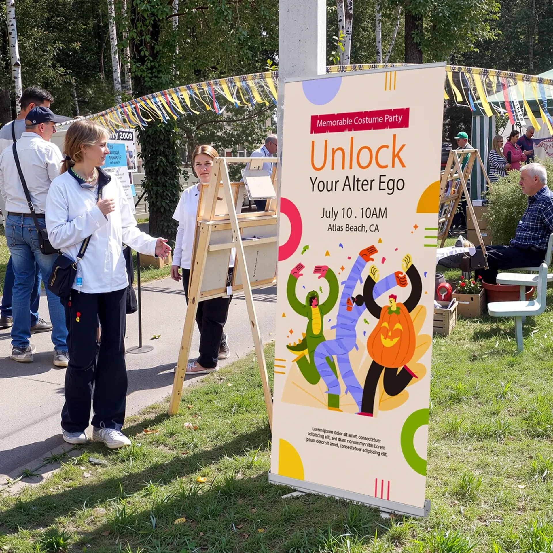 Retractable banner for outdoor display