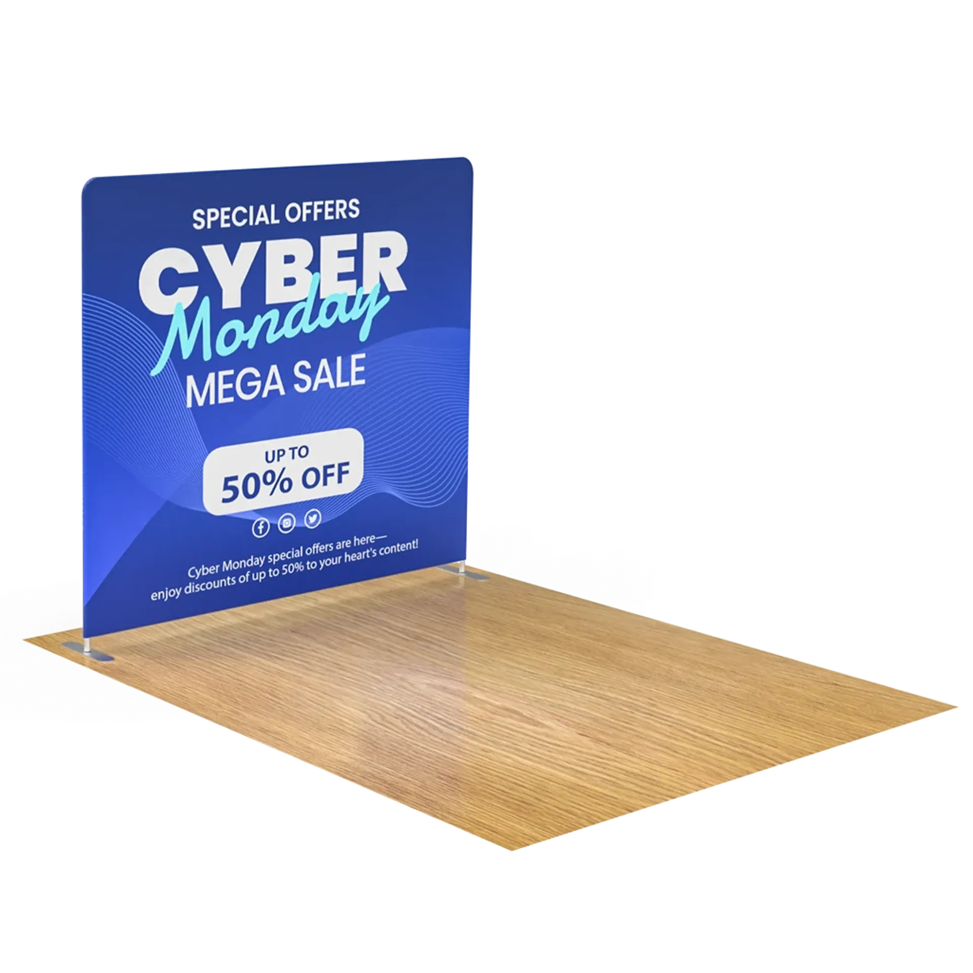 8FT Straight Tension Fabric Display