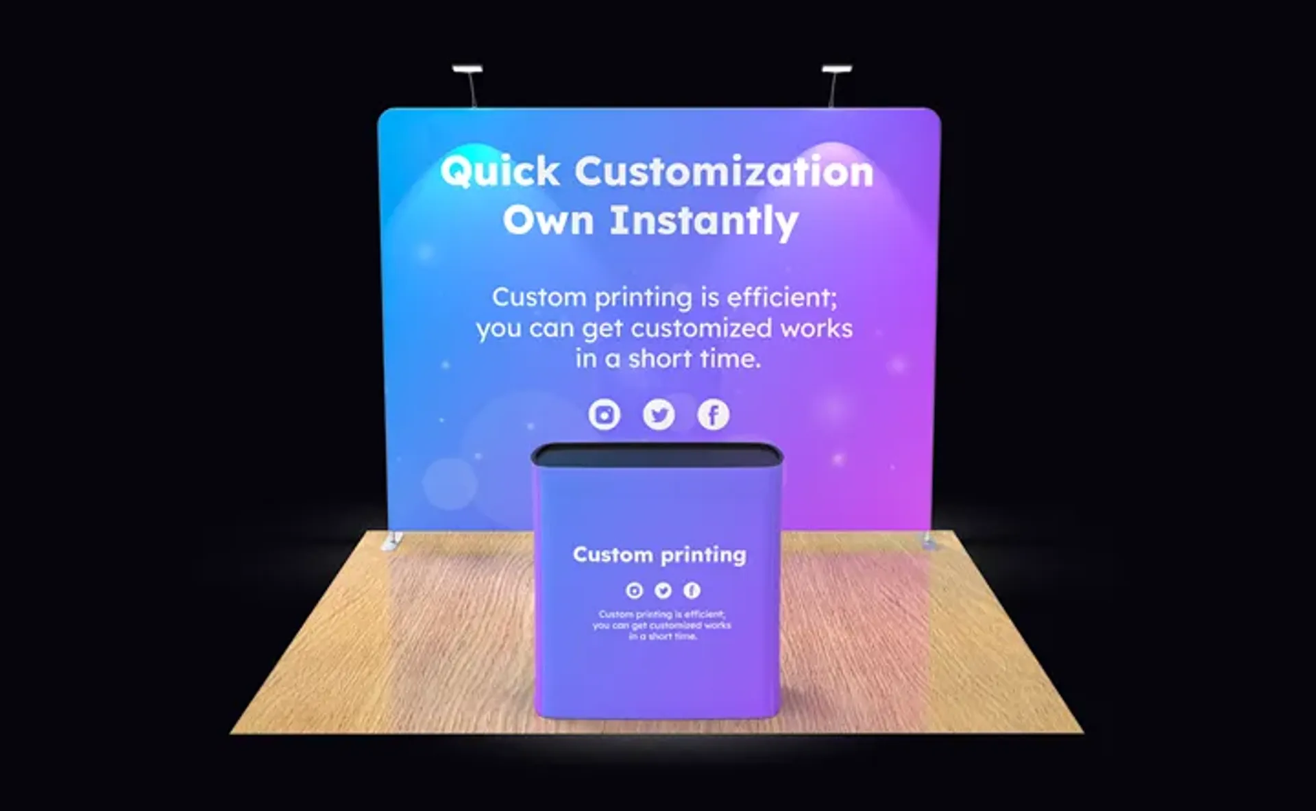 10FT Straight Tension Fabric Display Booth