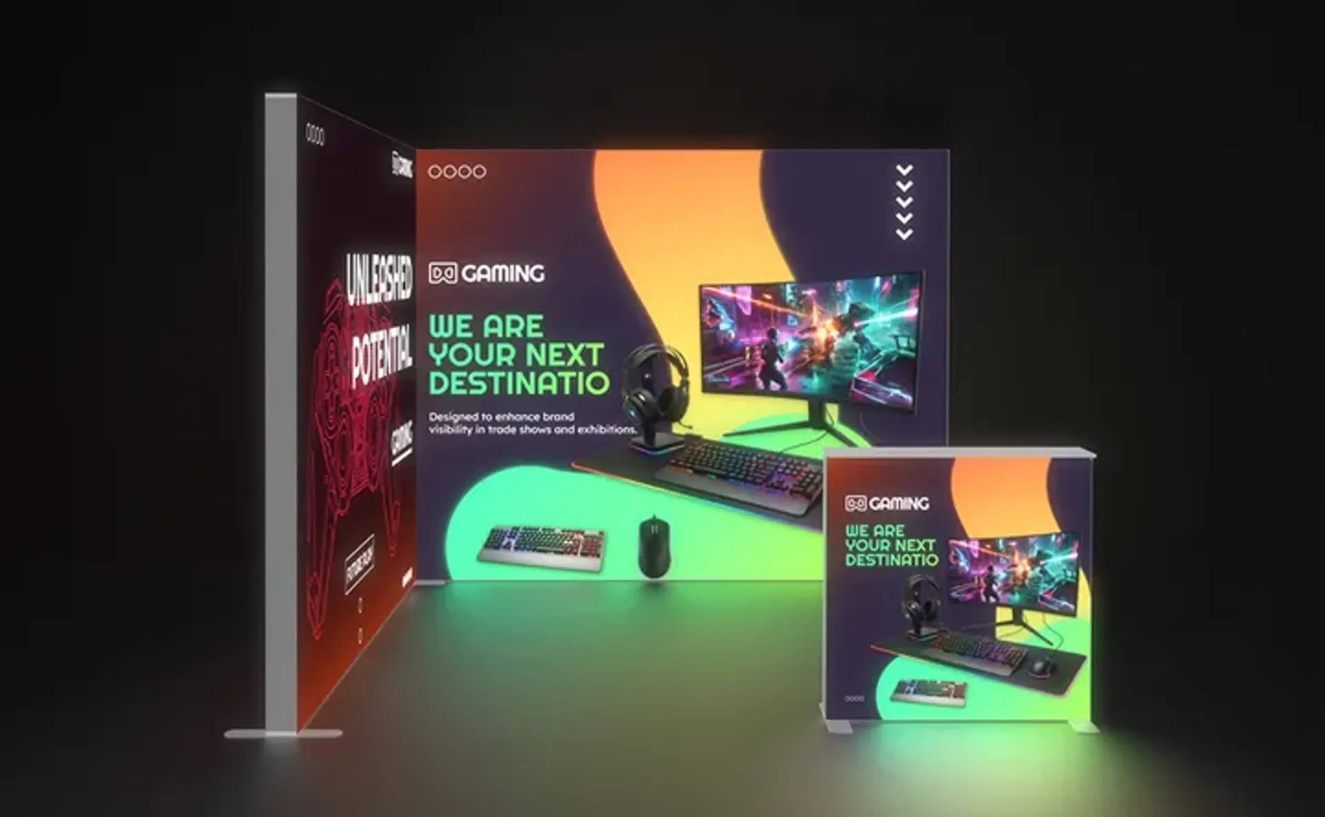 10x10 Backlit Trade Show Booth SEG Corner