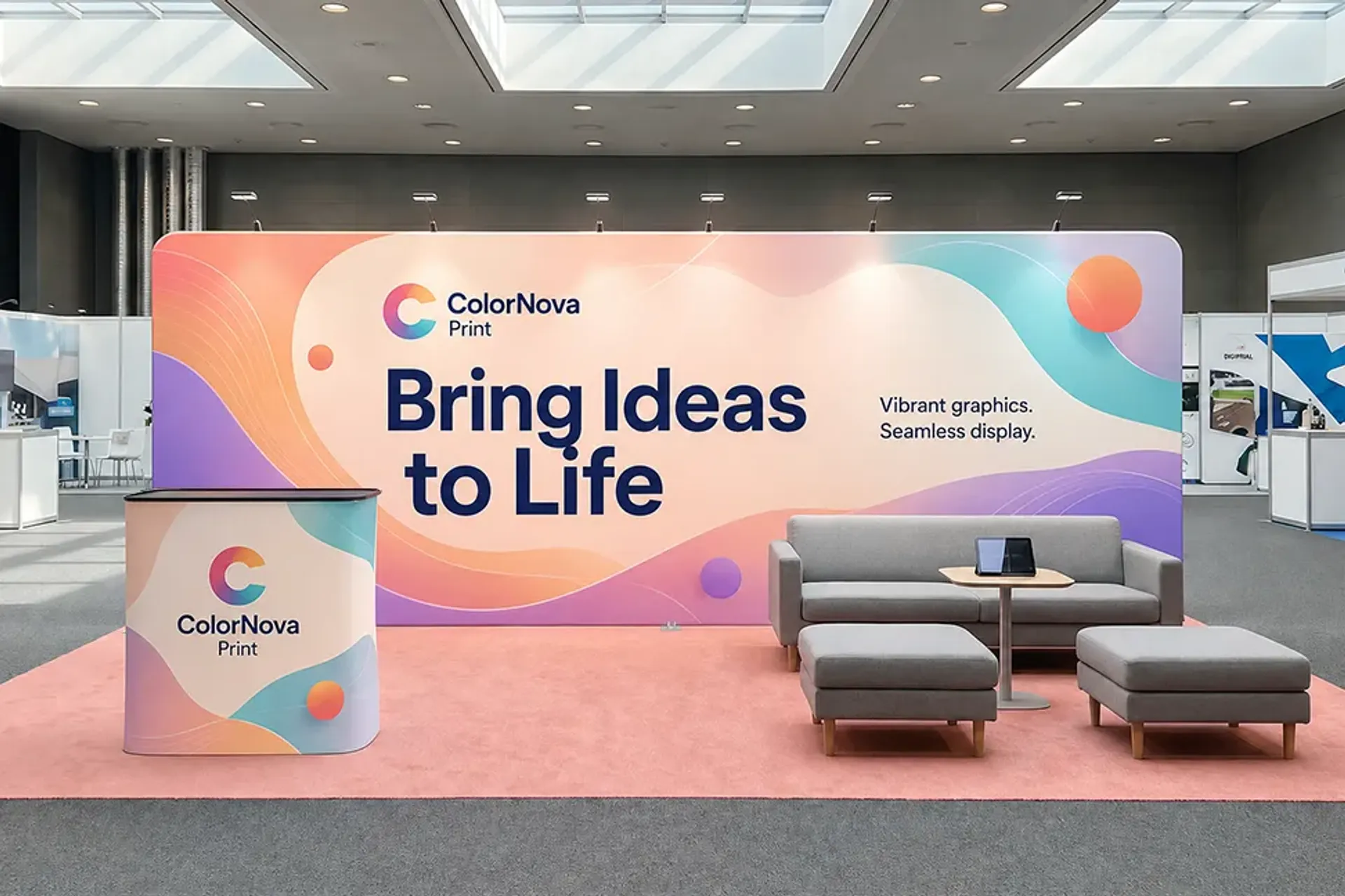 20FT Straight Tension Fabric Display Booth
