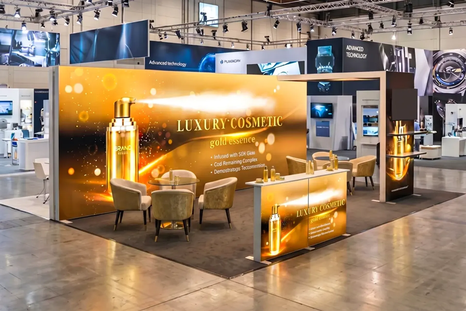 10x20 Backlit Trade Show Booth with Archway