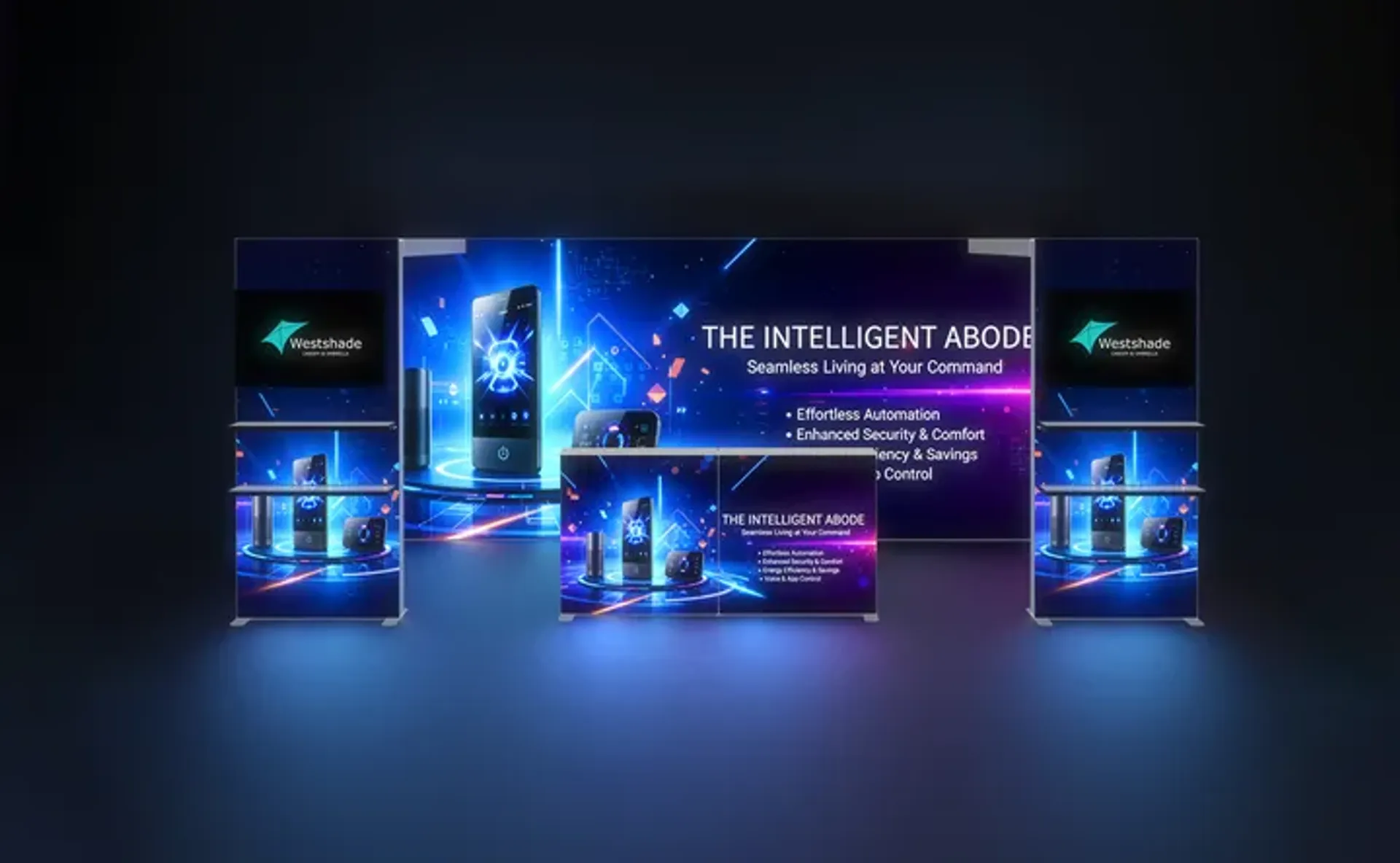 10x20 Backlit Trade Show Booth with Double Arch