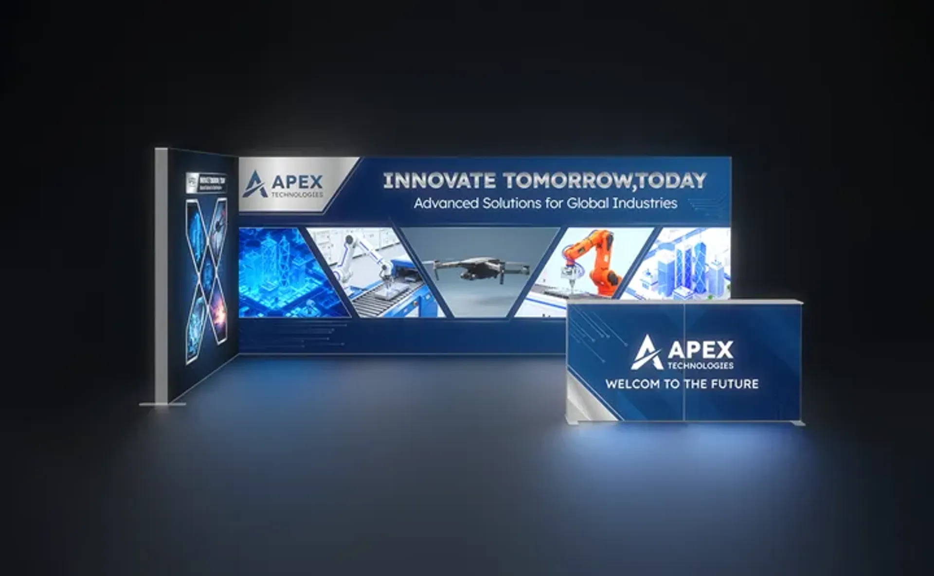 10x20 Backlit Trade Show Booth SEG Corner