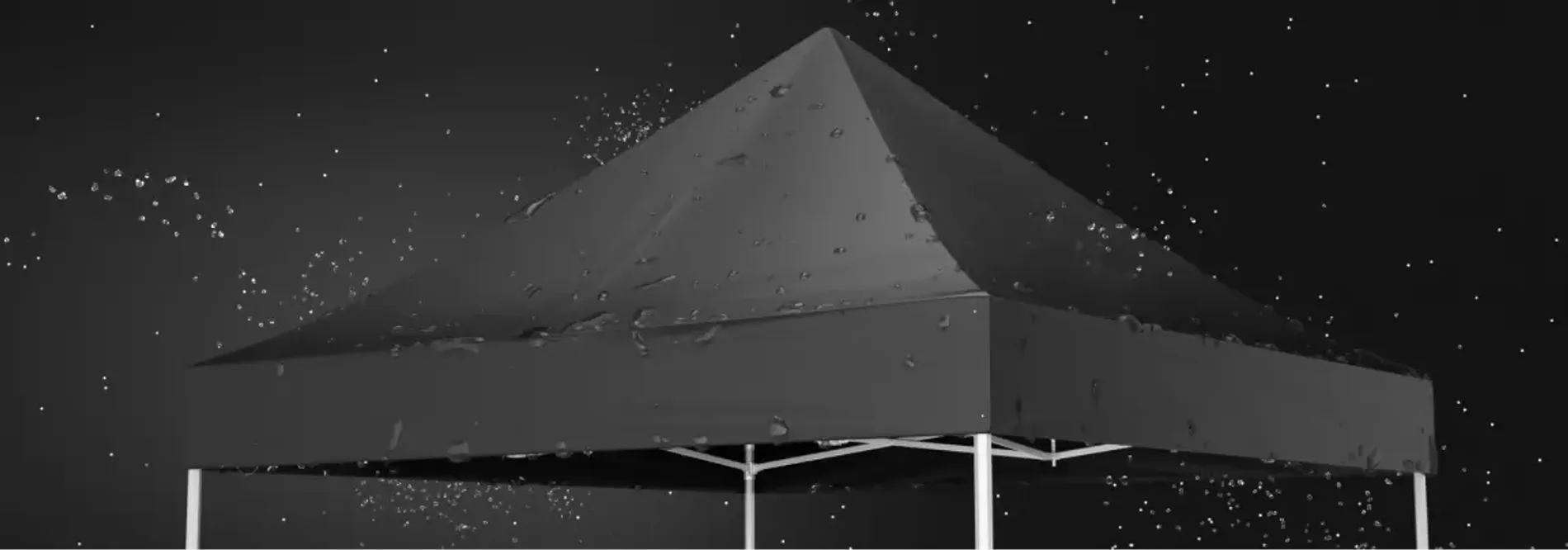 Black waterproof canopy roof