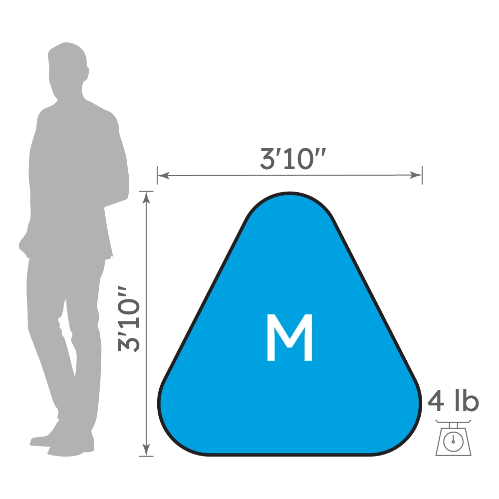 Size detail of medium Triangle pop up banner