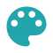 Vector image of a color palette
