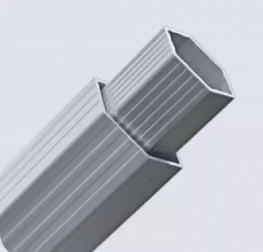 Hedagonal aluminum tube