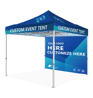 custom canopy tent with 1 full sidewall