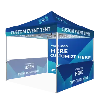 custom canopy tent with 1 full sidewall + 2 half sidewalls