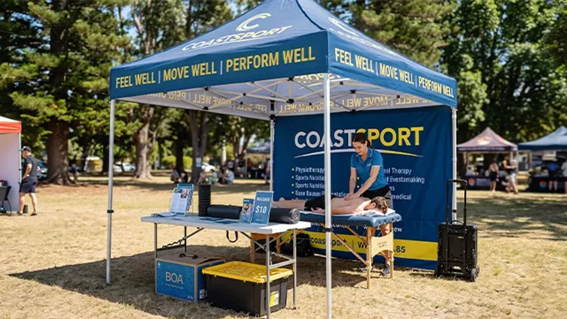 Custom Canopy Tent with Back Wall