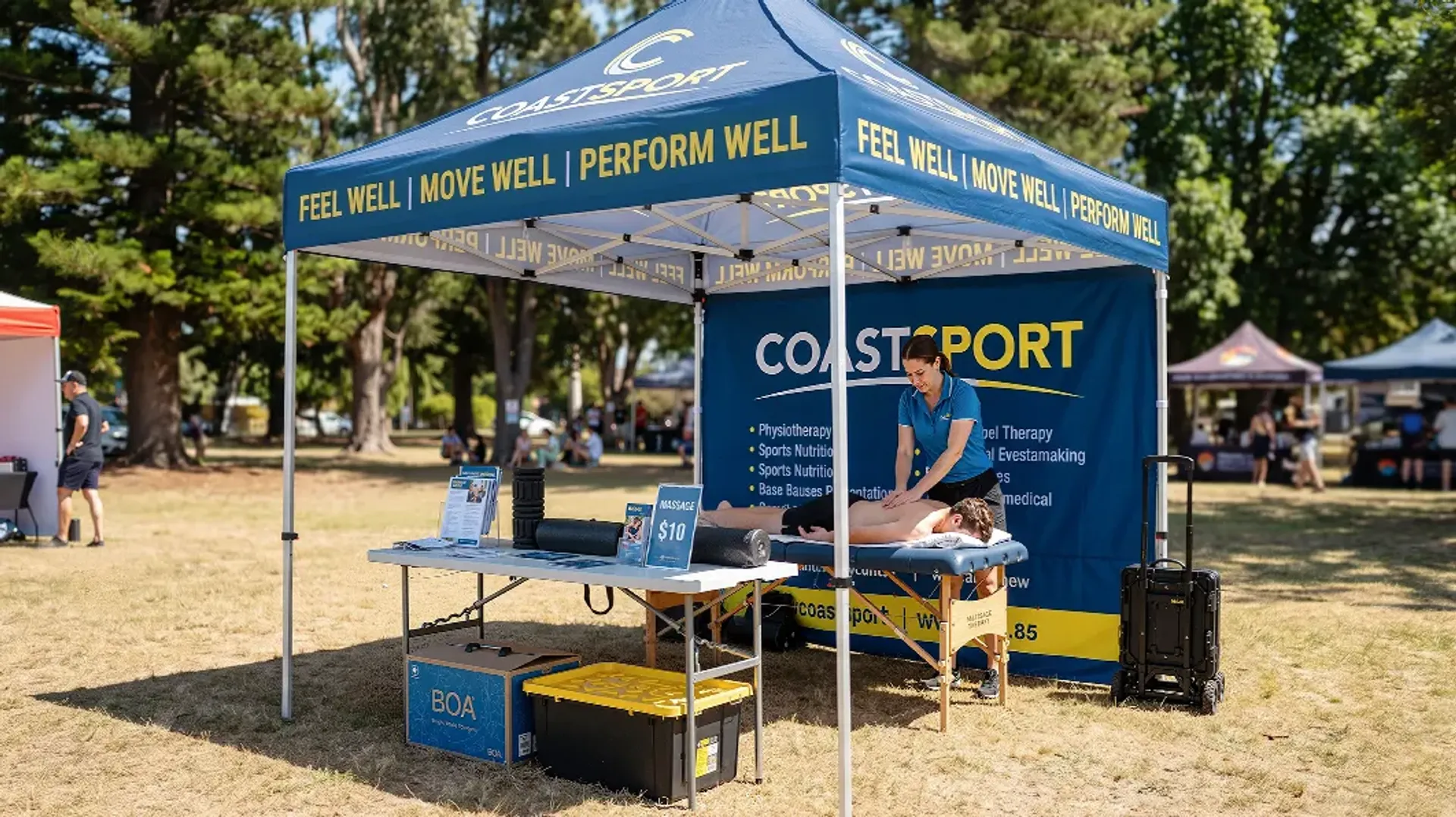 Custom Canopy Tent with Back Wall