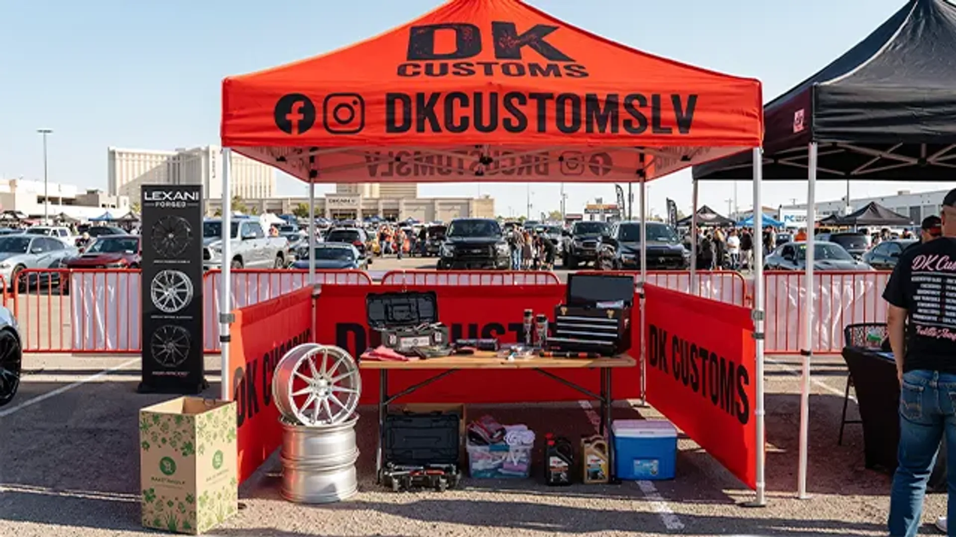 Custom Canopy Tent with Three Half Walls