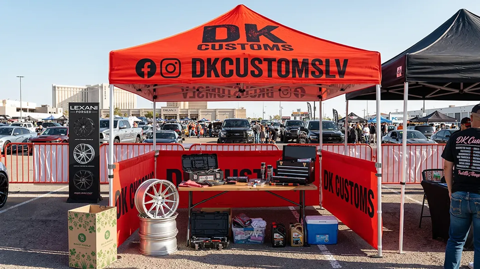 Custom Canopy Tent with Three Half Walls
