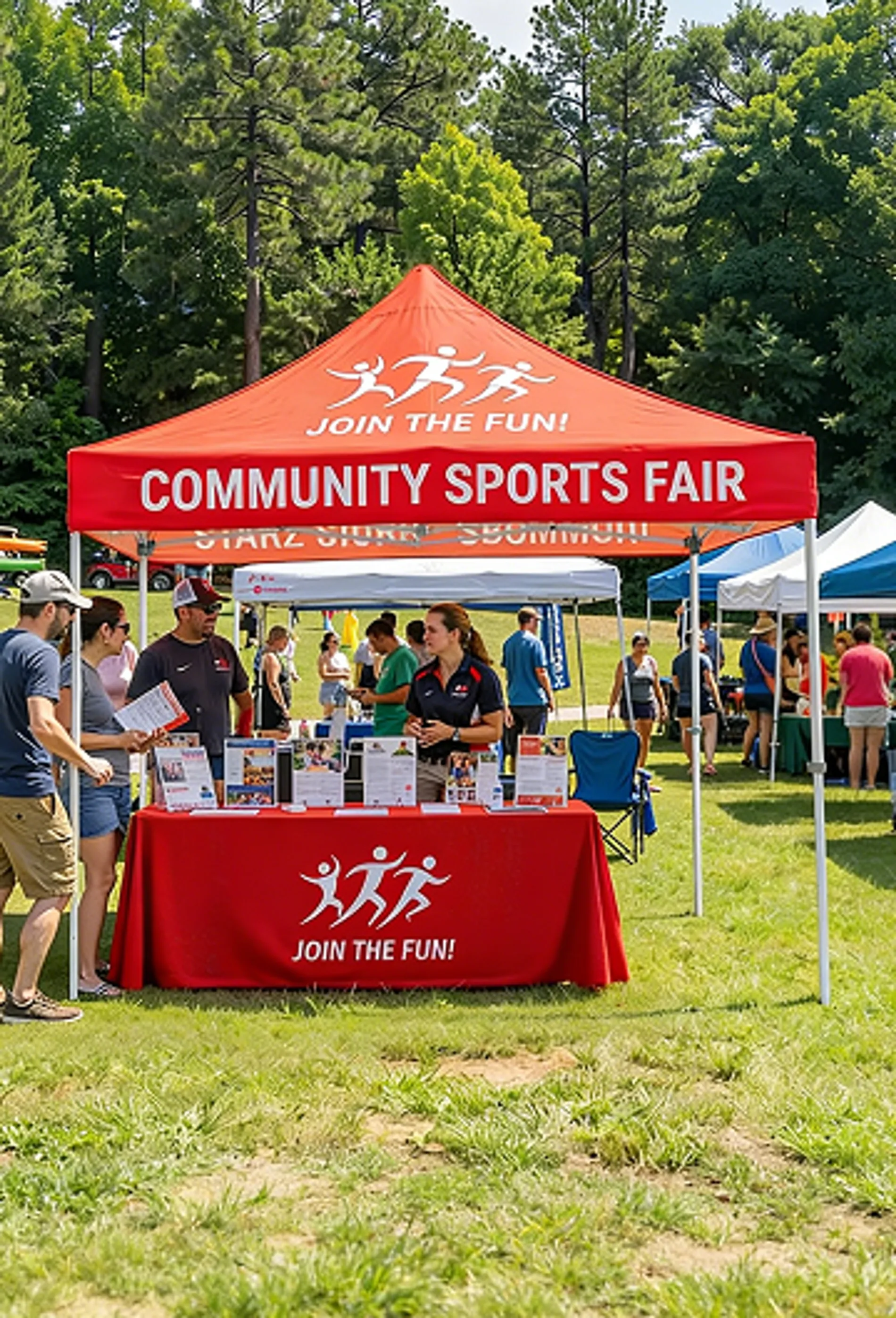 Custom canopy tent package for business event