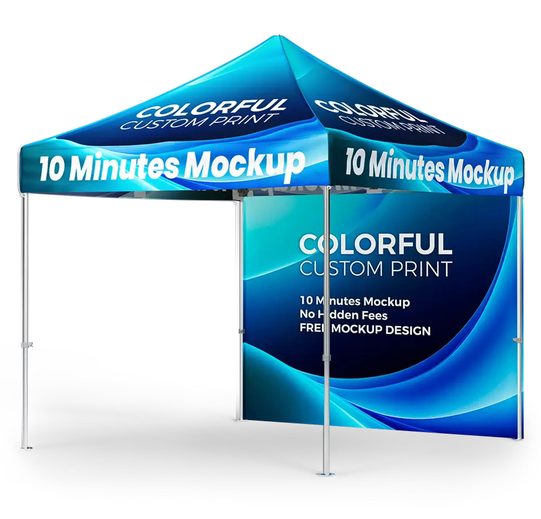 EXPLORE CUSTOM CANOPY TENT WITH FULL BACK SIDEWALL