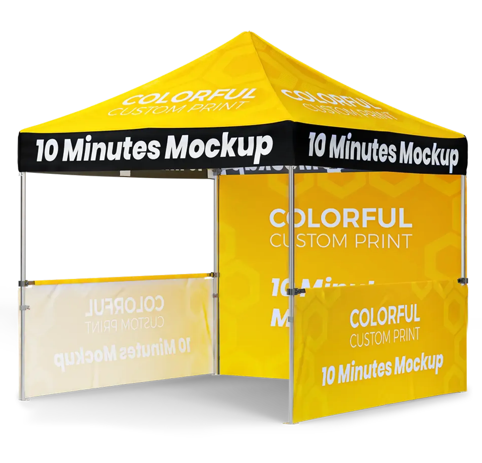 EXPLORE CUSTOM CANOPY TENT WITH FULL & HALF SIDEWALL