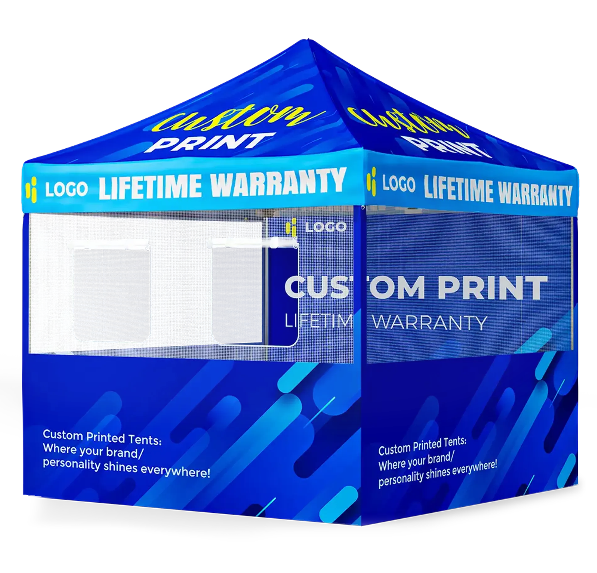 EXPLORE CUSTOM CANOPY TENT WITH COMPLEX MESH SIDEWALL