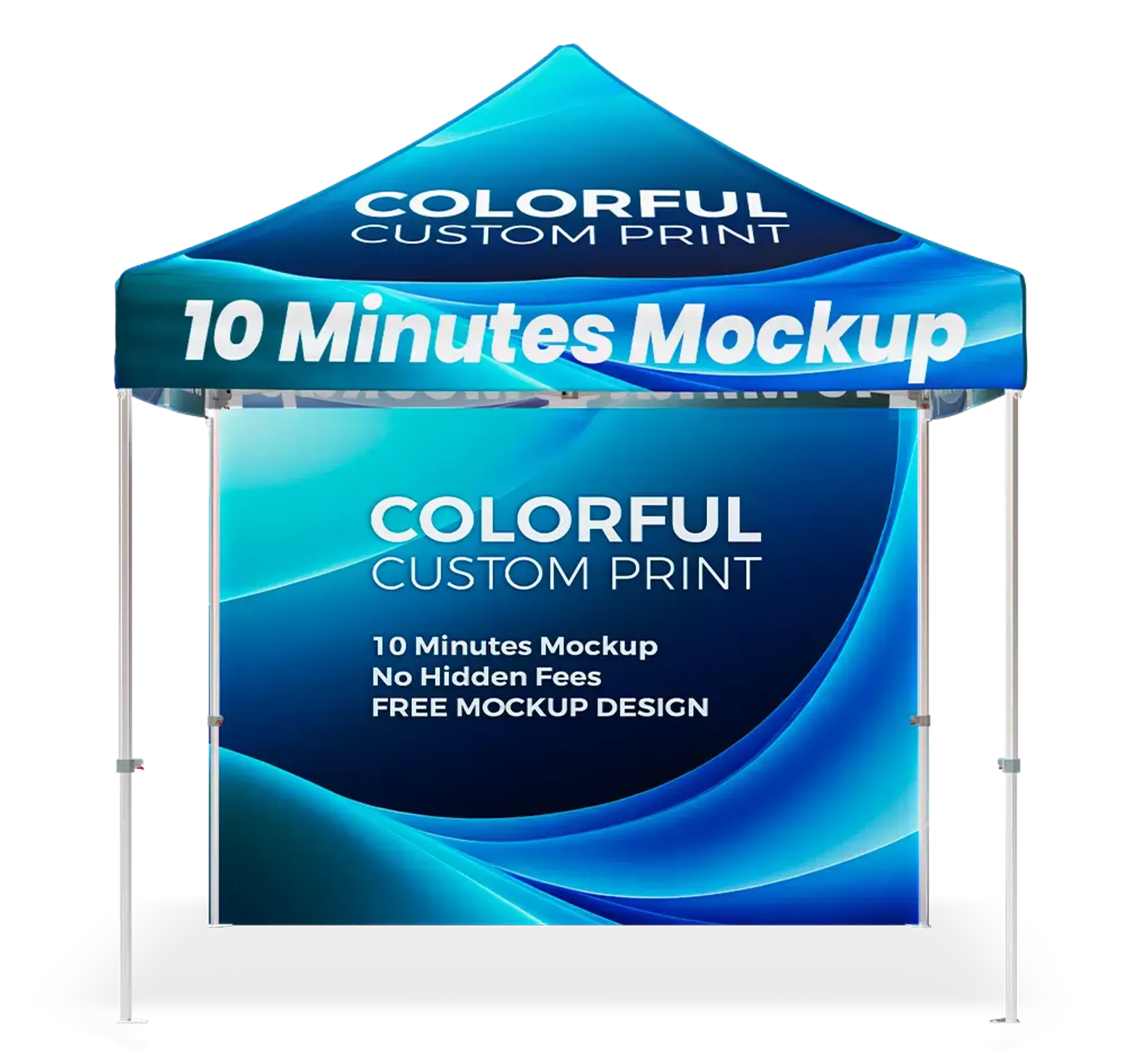 EXPLORE CUSTOM CANOPY TENT WITH FULL BACK SIDEWALL