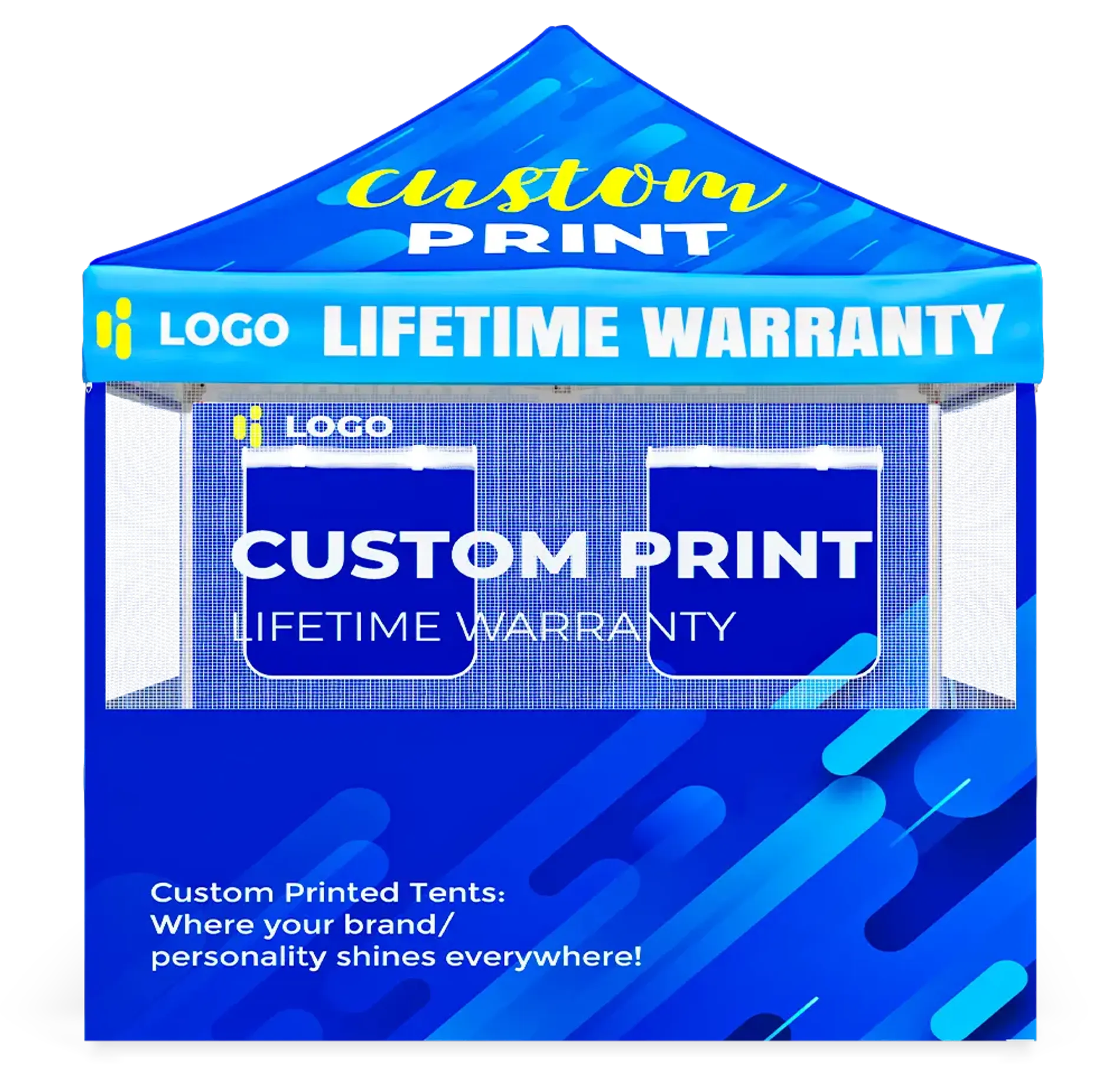 EXPLORE CUSTOM CANOPY TENT WITH COMPLEX MESH SIDEWALL