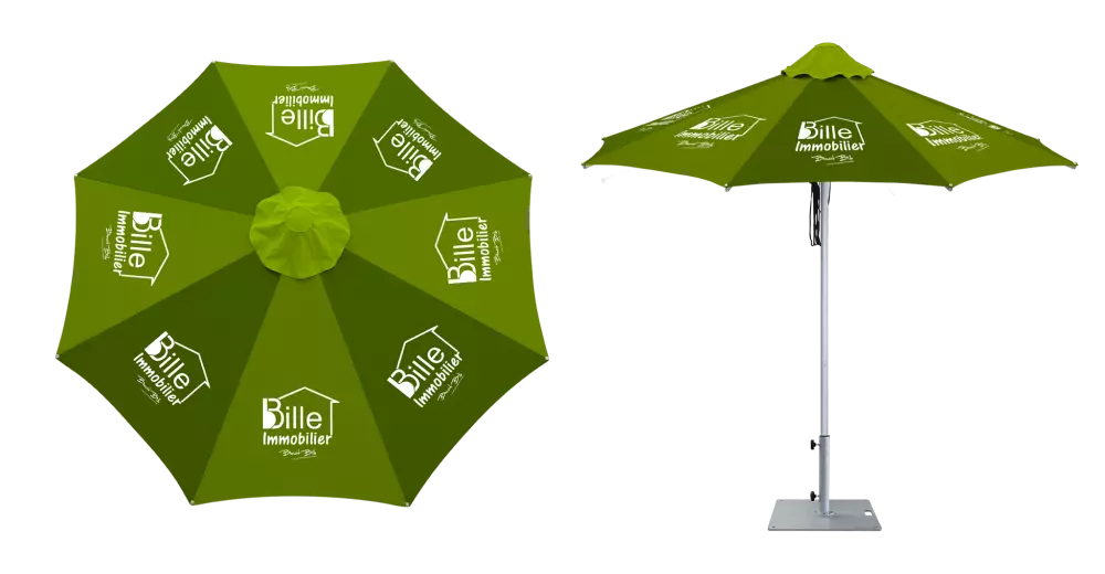 custom printed package umbrella santorini aluminum