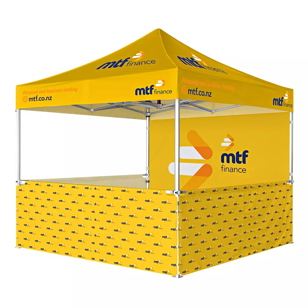 Custom Printing 10ft x 10ft Canopy Tent with 1 Full Sidewall and 3 Half Sidewalls Display - 2