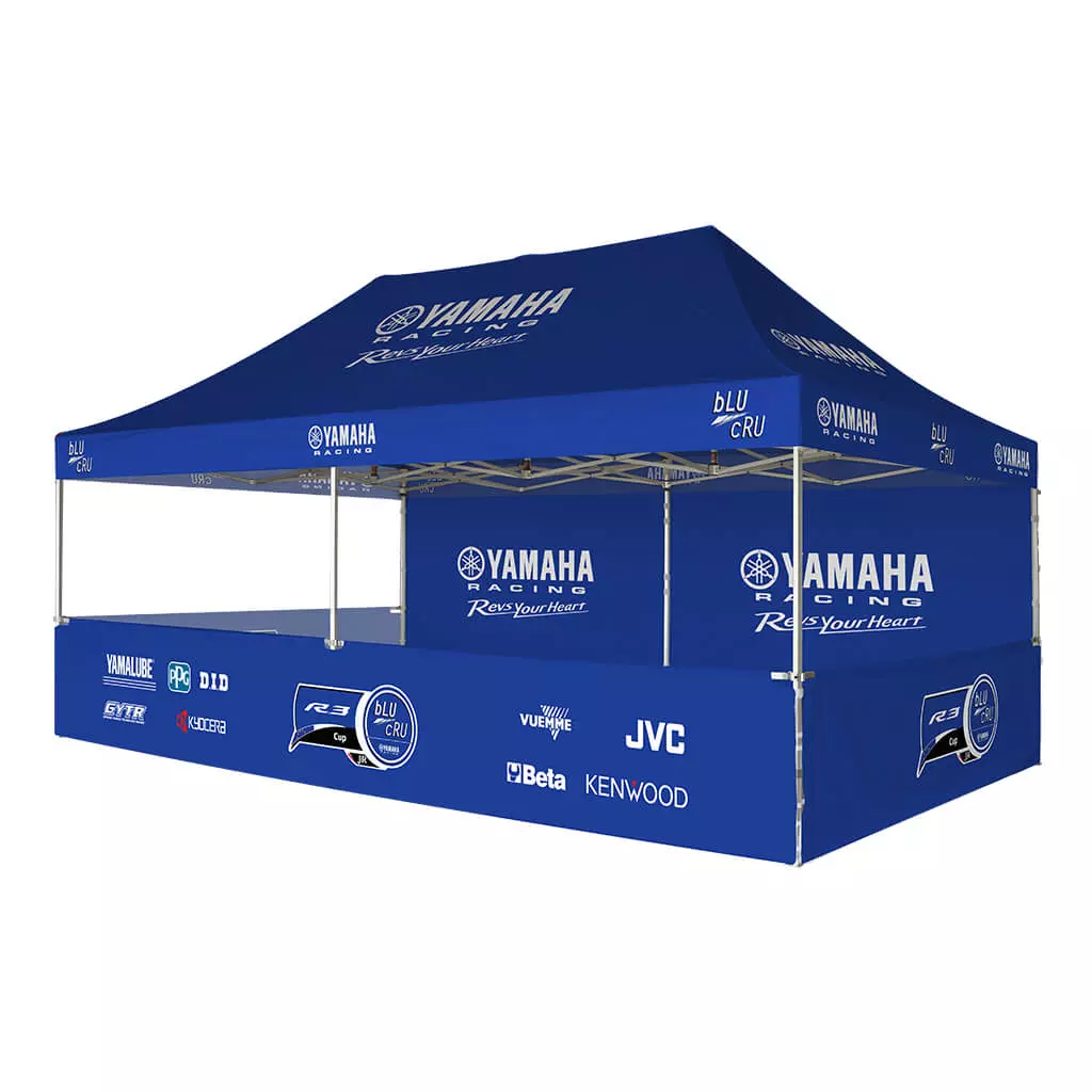 Custom Printing 10ft x 20ft Canopy Tent with 1 Full Sidewall and 3 Half Sidewalls - 1